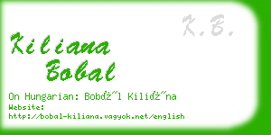 kiliana bobal business card
